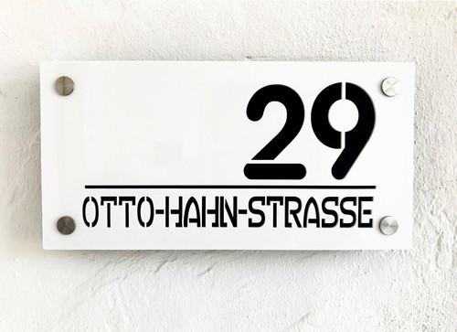 Hausnummer türschild mit - hausnummer,