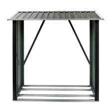 Kaminholzregal außen mit Dach