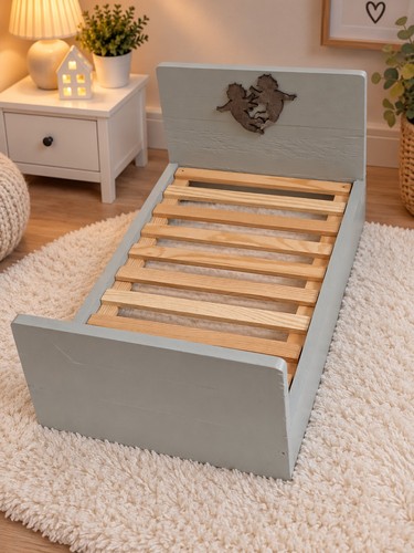 Puppen bett aus holz - puppen,