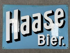 Emailschild Haase Bier Emaille Schild Brauerei Berlin Breslau