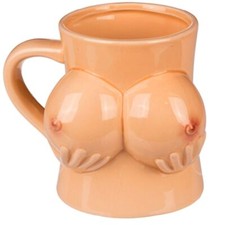 Tasse mit Brüsten 9 x 11 cm Kaffeetasse als Gag Junggesellenabschied Boob Mug