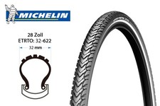 28 Zoll MICHELIN Protek Cross Fahrrad Reifen 32-622 Pannenschutz Mantel Reflex