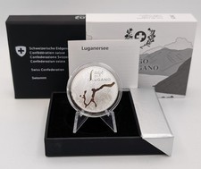 Schweiz 20 Franken 2025 Schweizer Seen Luganersee Silber PP Proof Lago di Lugano