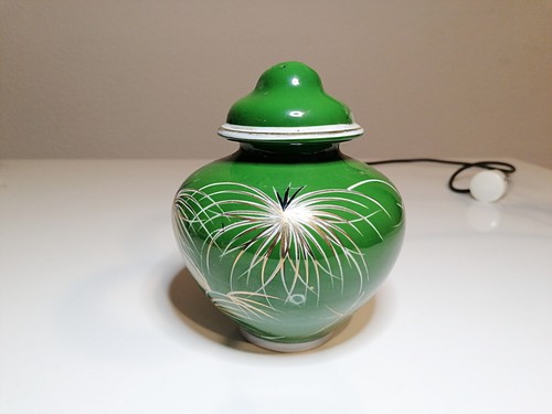 Vintage ddr porzellan lampe - porzellan,