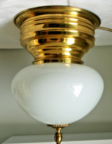 Alte deckenlampe aus messing - deckenlampe, &