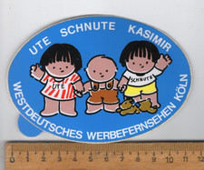 alter Aufkleber : WDR  Köln  :  Ute Schnute Kasimir     (T2)