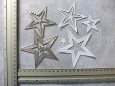 Stanzschablonen Set Weihnachten/Winter - versch. moderne Sterne - RAR