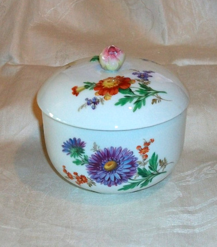 Meissen zuckerdose bunte - -,