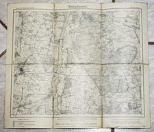 alte Landkarte auf Leinen