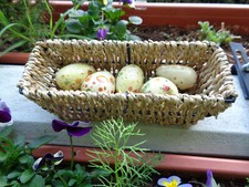 Seegraskorb Osterkorb Ostereier Ton Osterdekoration Handarbeit Eierkorb Nest #6