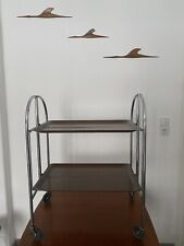 Barwagen Tisch 70er Jahre Space Age Chrom Beistelltisch Servierwagen 