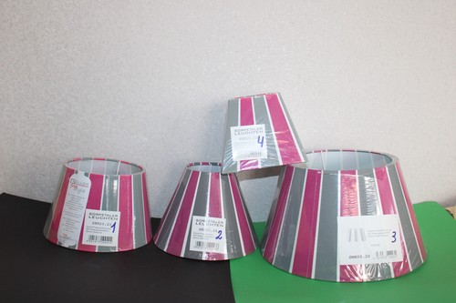 Lampenschirm grau rot - lampenschirm,