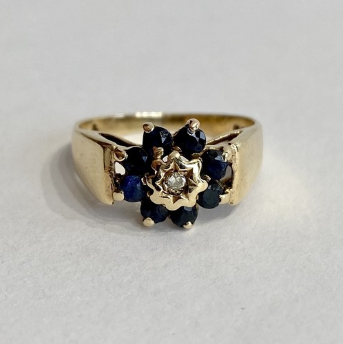 Diamant saphir ring kt - ring, 9