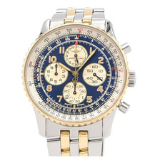 BREITLING Navitimer Airborne D33030 18K YG/SS Automatic Blue Dial 38mm Serviced