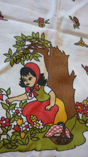 Vintage Kinderbettwäsche,Rotkäppchen, Kissen+Bettbezug,auch für Dekoration,Stoff