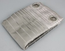 Gardine Ösen-Vorhang Silber Lamellen-Optik Horizontal 140 x 280cm Schal B24-280