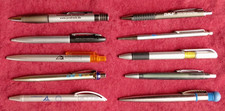 Kugelschreiber-Sammlung -10 Werbe-Kulis - Grau-Silberfarbiges Design- Senator...