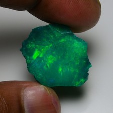 Glatter grüner Opal grob 13,65 cts, äthiopischer Welo Opal Roh Edelstein für ...