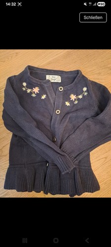 Mini spatzl strickjacke blau - mini,