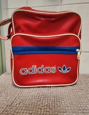 Adidas Retro Sport-Umhängetasche Rot / Blau Airliner Sir Bag Vintage 30x30