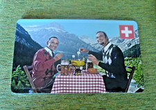 Waca Germany Melamin Frühstücksbrett Schweiz 2 Schweizer beim Käsefondue RAR