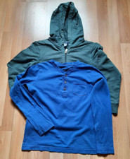Kleidung Junge, 2er Set: Trägeshirt & Hoodie Jacke, Gr. 128, Okaidi, grün, blau