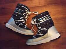 Orig. Moon Boots Winter warm wasserdicht schwarz silber 36 wie NEU