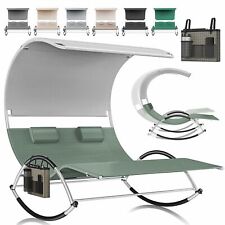 KESSER® Sonnenliege Doppelliege Gartenliege Relaxliege Schaukelliege Dach Kissen