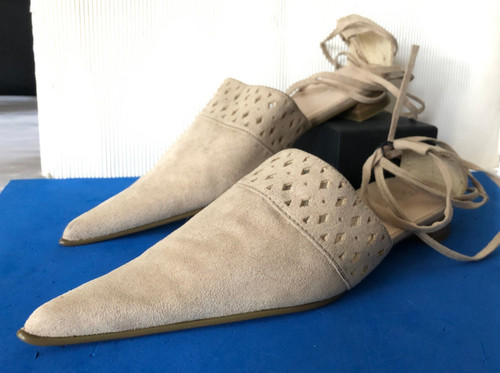 80er damen pantolette flach - pantolette,