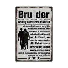 Vintage Metallschild  Spruch