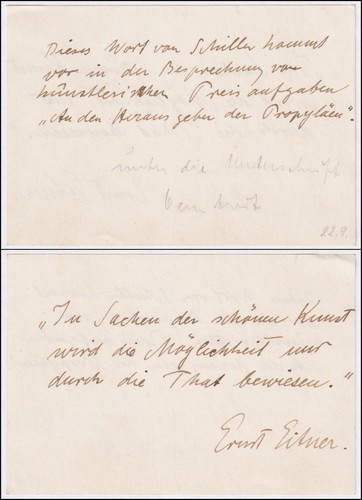 Ernst eitner maler - ernst, autograph
