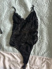 Spitzenbody Schwarz Für Damen Eng