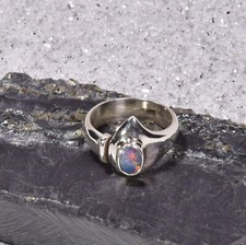 Opal Dublette Ring, 925er Silber, Edelsteinring (22355), Edelsteinschmuck