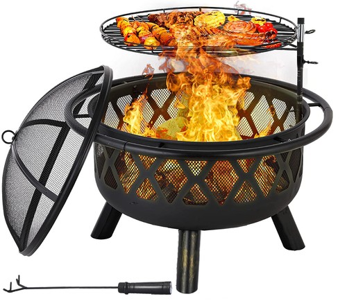 Feuerschale mit grillrost - feuerschale,