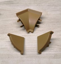 Rehau Nobilia 3er WAP dunkelbeige/ ocker Formteile Ecke Wandabschluß Wischleiste