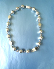 Dekorative Halskette modern style *  Sterling Silver Silber 925 Taxco 61 g