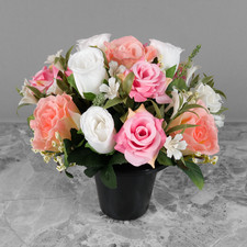 Künstlicher Grabtopf Blumen