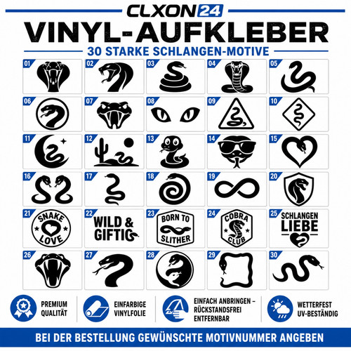 Schlangen aufkleber motive - aufkleber, 30