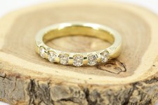 0,54 ct. Brillant Ring Gold 585 Ringgröße 57 Diamanten VS-SI H Halb Memory 14 K