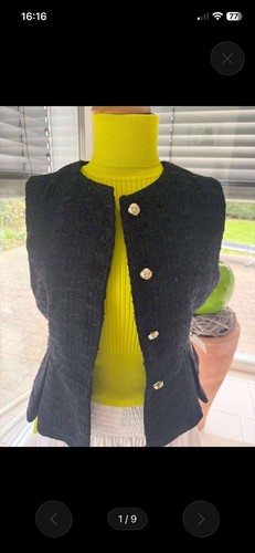 Zara boucle weste - boucle, gÜrtel
