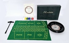 ROULETTE mit Filz und Jetons, einfache Ausfertigung Retro 2103-2 