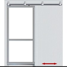 Bausatz 1-flg Gehtür Schiebetor B=125H=19750cm  Garagentor Gartentor ✔