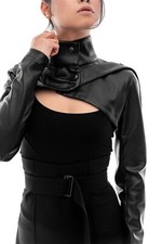 Damen Leder Bolero Shrug