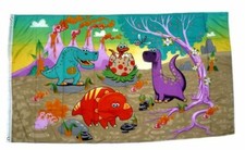 Fahne / Flagge Dinosaurier