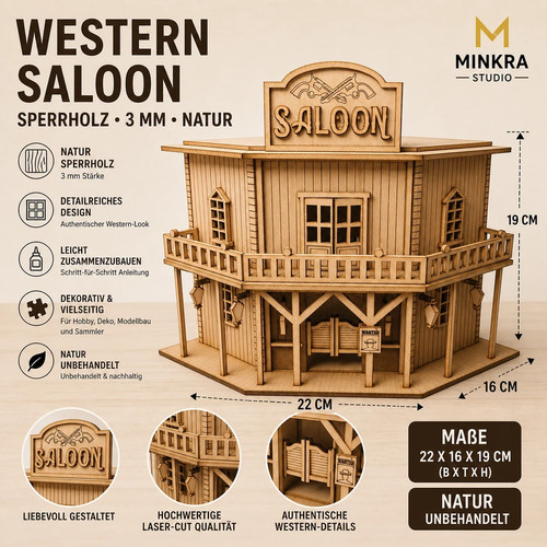 Western salon holzbausatz - western,