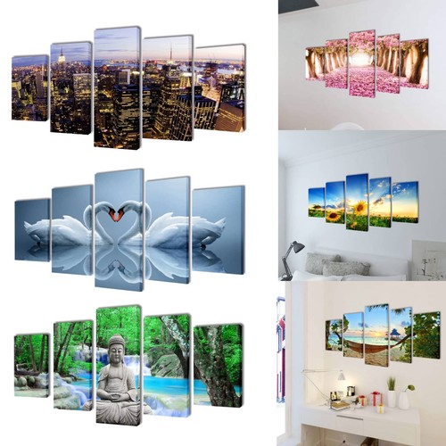 5tlg bilder dekoration set - bilder,