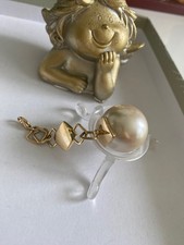 Schmuck Pierre Lang Rarität  Anhänger "Kette mit Perle" Gold Luxus Edel wie Neu 