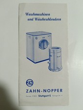 Original Prospekt Zahn Nopper Stuttgart Waschmaschine Werbung N9