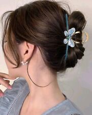 HAARKLAMMER HAARSPANGE HAARCLIPS HAARSTYLING IN GOLDFARBE BLAU NEU