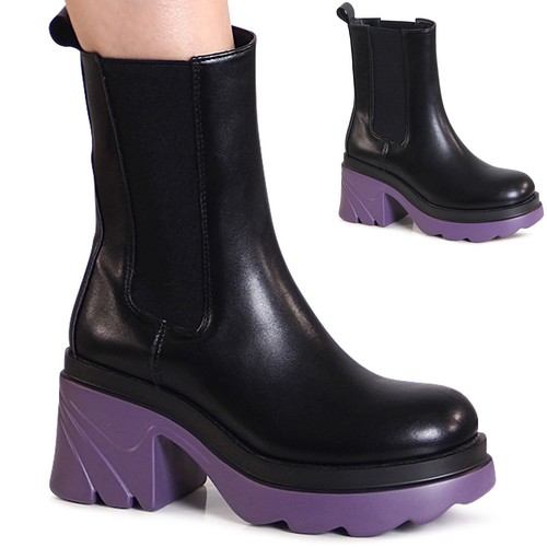 Damen plateau stiefeletten - damen,